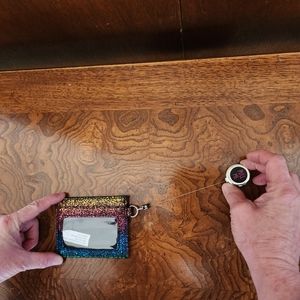 Wallet Telasopic clip Glitter ID Holder